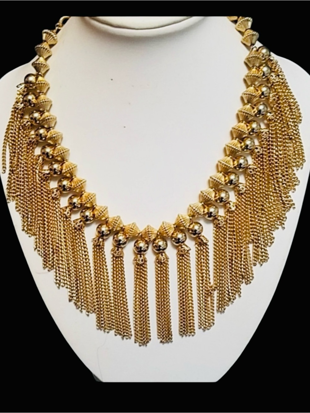 Vintage 1960's Sassy Fringed Tassel Adjustable Necklace